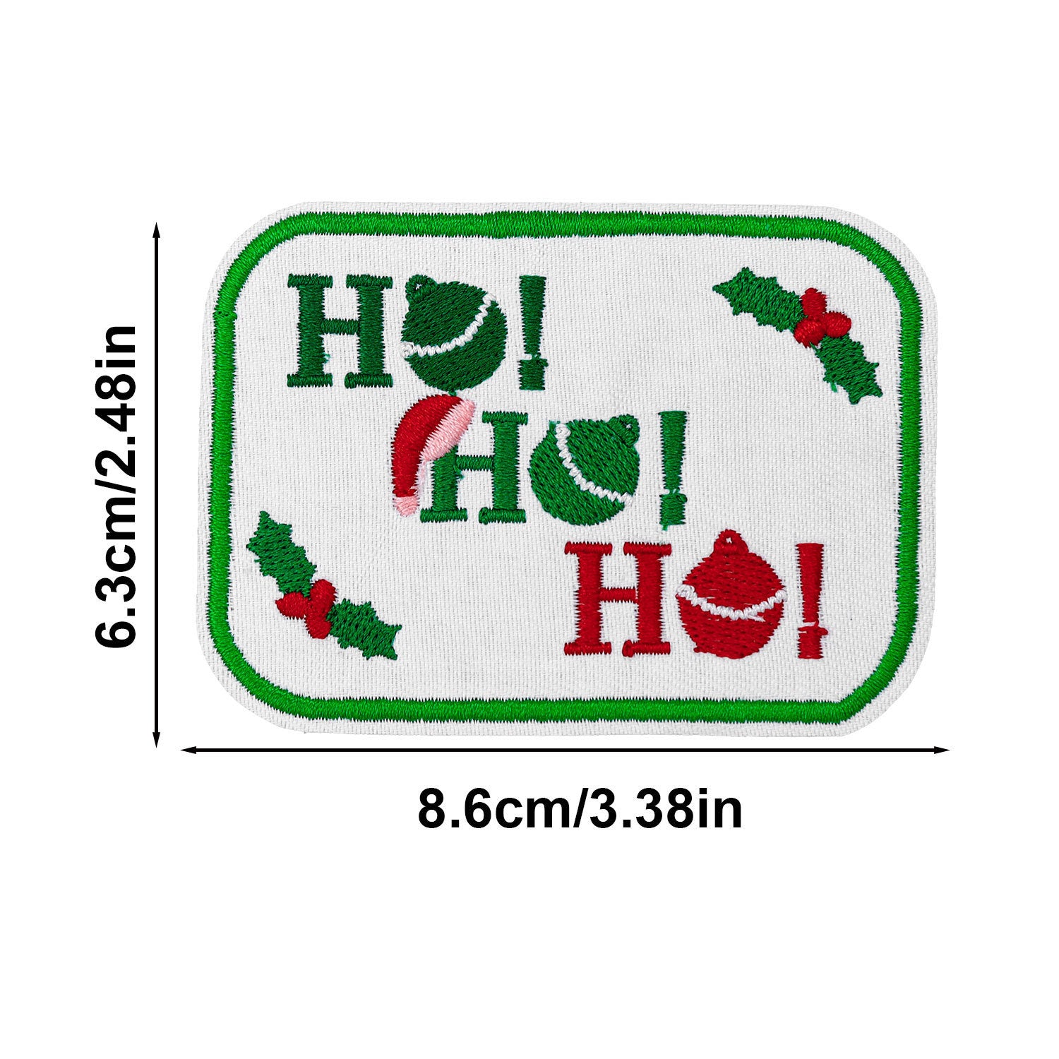 Wholesale Cross-border Christmas text embroidery patch Merry Christmas cloth patch clothing accessories hole patch